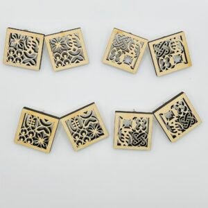 adinkra grid earring b