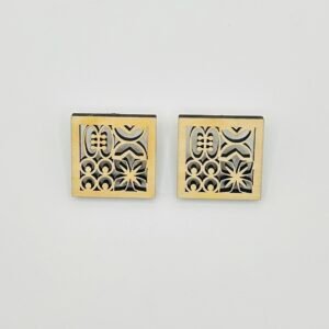 adinkra grid earring b