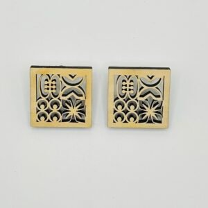 adinkra grid earring b